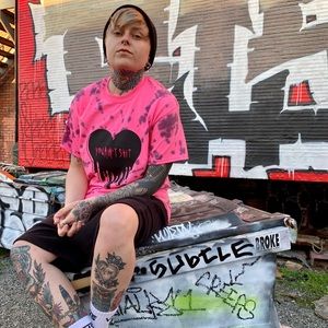 Custom pink tie dye design